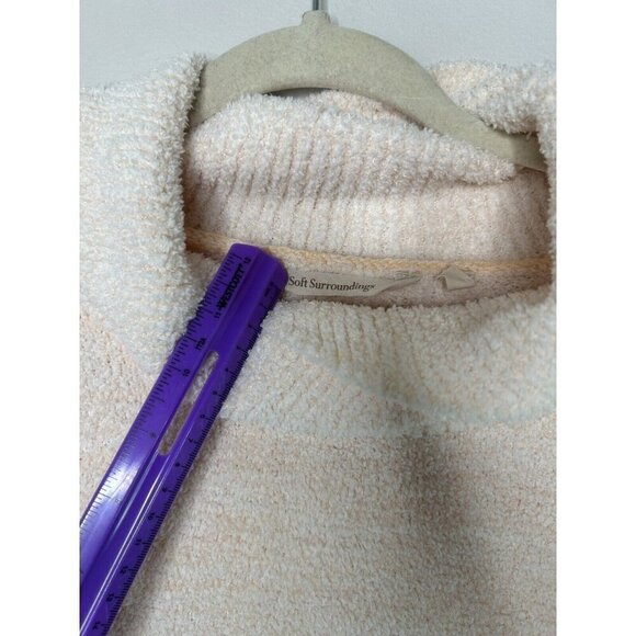 Soft Surroundings Cozy Sweatshirt Pink Cowl Neck Kangaroo Pockets Size Medium - Picture 3 of 12